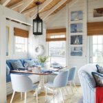 Nautically-inspired eating area.