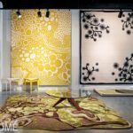Nature inspired rugs and a glass topped table