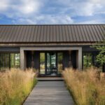 Contemporary home with tall grasses