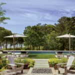 Firepit with Adirondack chairs