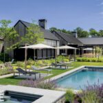 Pool with a grass surround