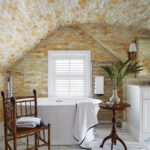 Bathroom with yellow tile