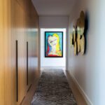 Hallway with storage closets