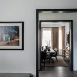 View from a foyer into a dining room