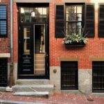 Exterior of a brick townhome in Beacon Hill