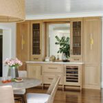 Wet bar made of white oak