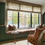 Window seat with a view of a pond
