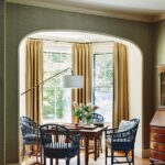 Game table in a bay window