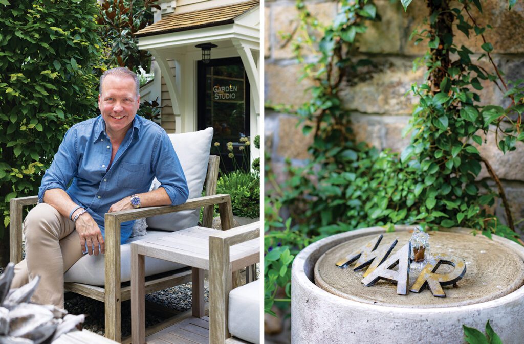 Mar Jennings in his Westport garden.