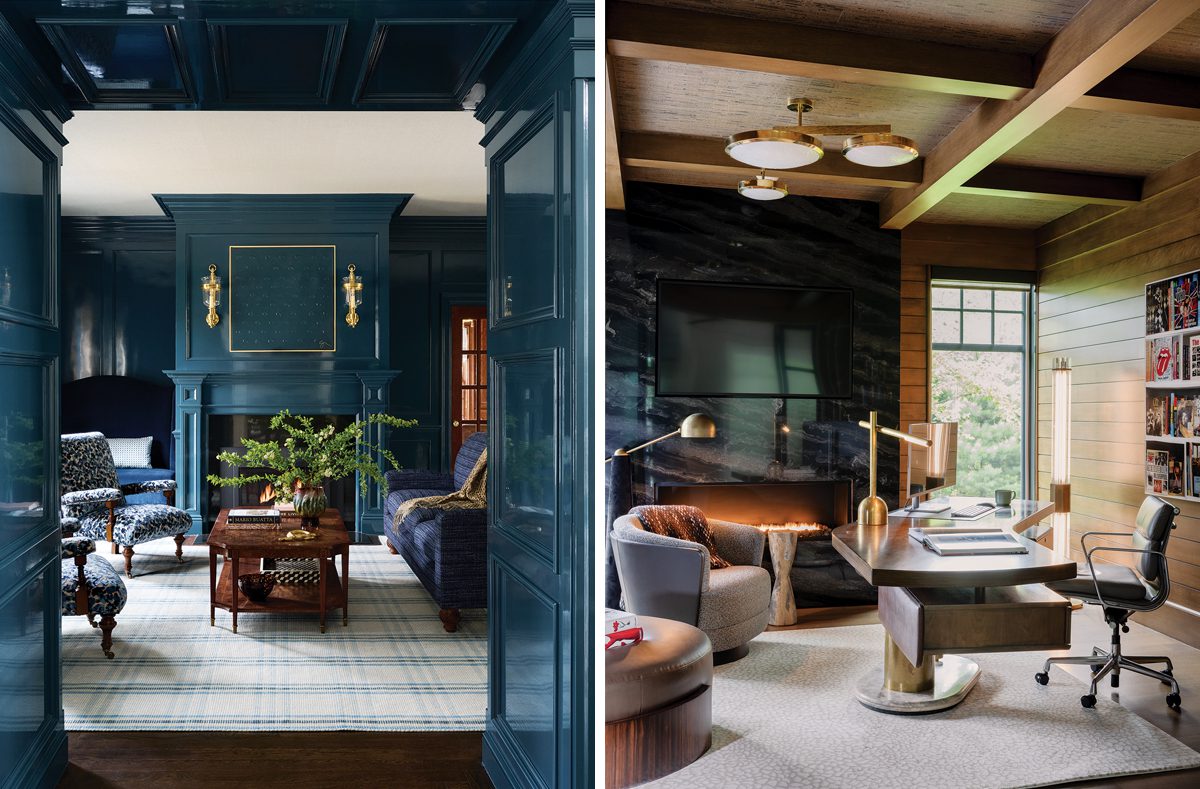 Three Rooms Ideal for Gathering Around the Fireplace - New England
