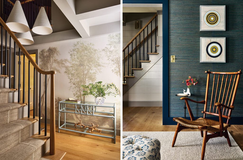 Two images from a historic home on Nantucket