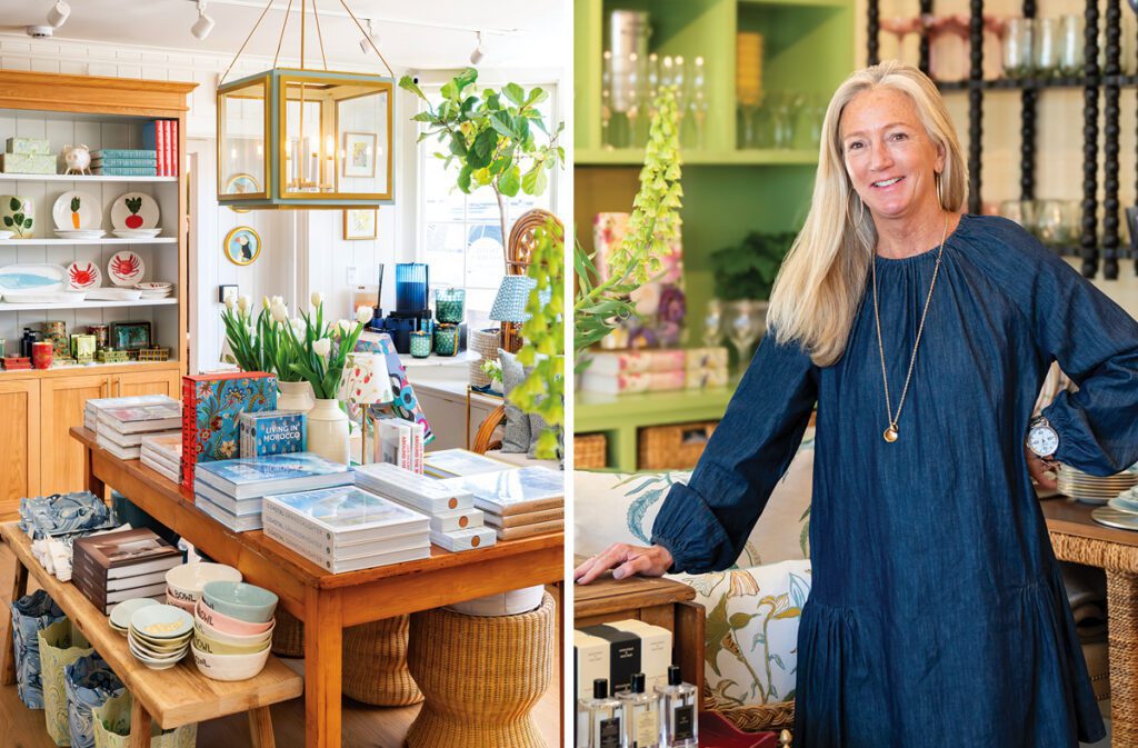 Nina Little in her shop Birdie on Nantucket