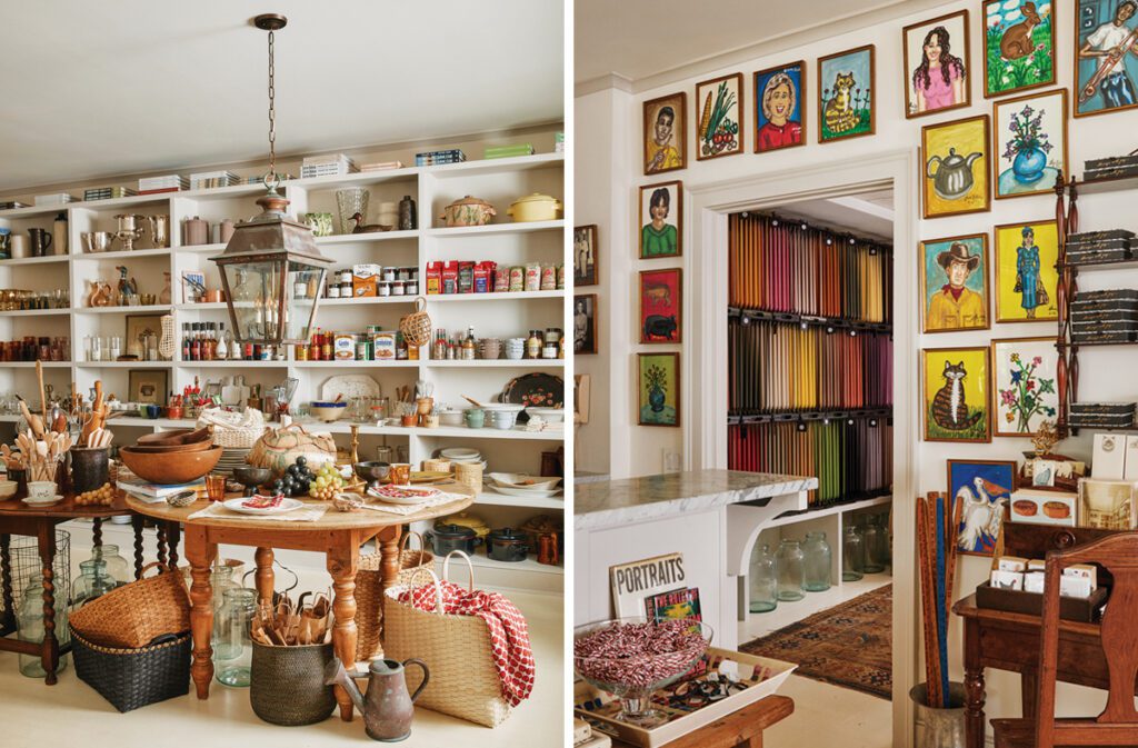 An assortment of colorful wares from Dugazon